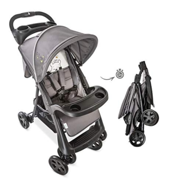 Hauck Shopper Neo II Buggy bis 25 kg mit Liegefunktion ab Geburt, klein zusammenfaltbar, Einhand-Faltmechanismus, leicht, 2 Getränkehalter, großer Korb, pooh cuddles - 5